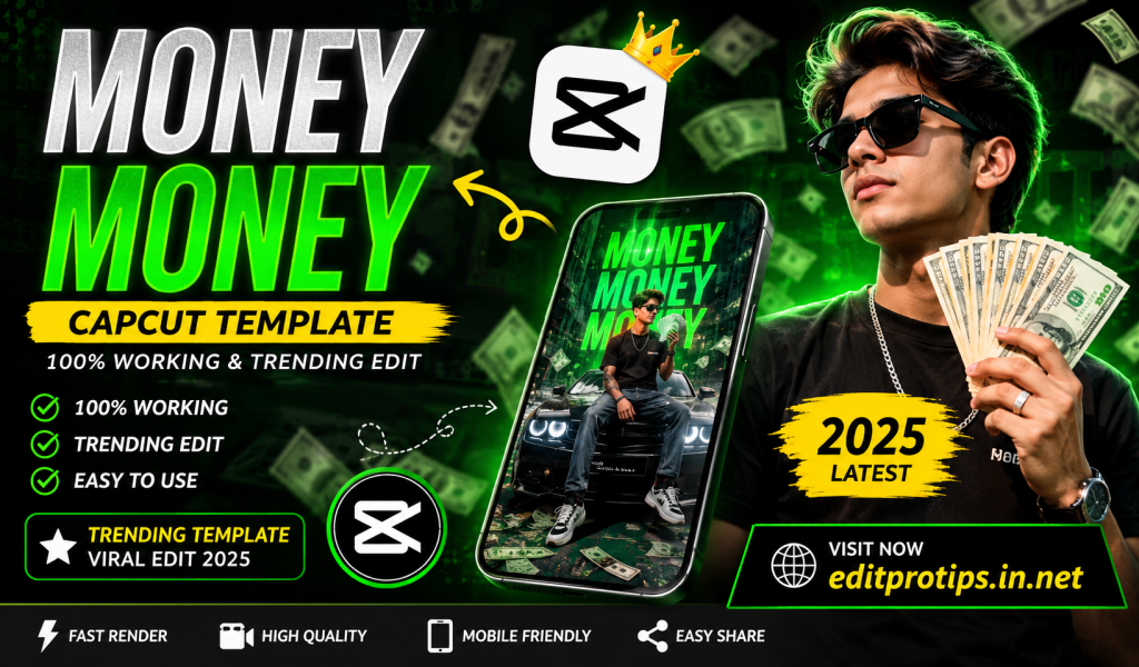 CapCut money template promo design