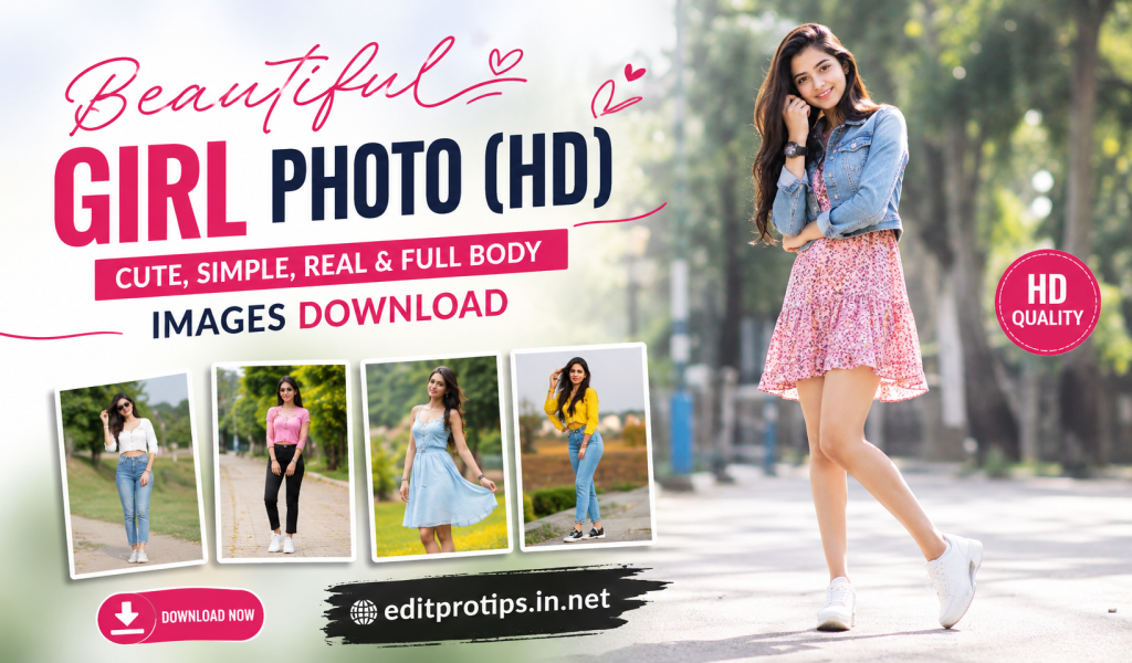 Bright and cheerful girl photo promoate