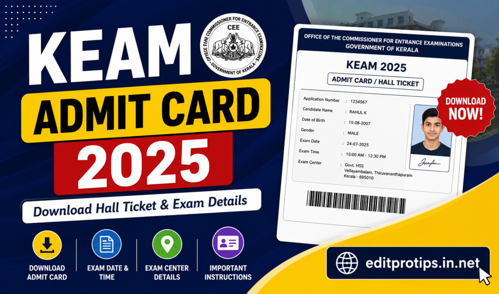 KEAM 2025 admit card – download now!