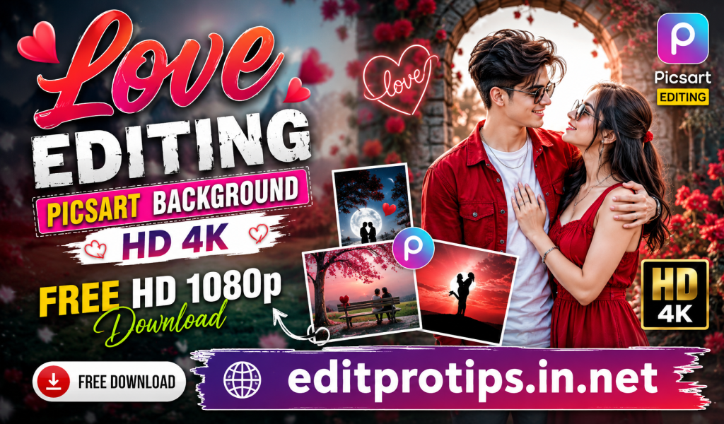 Romantic love editing tutorial background