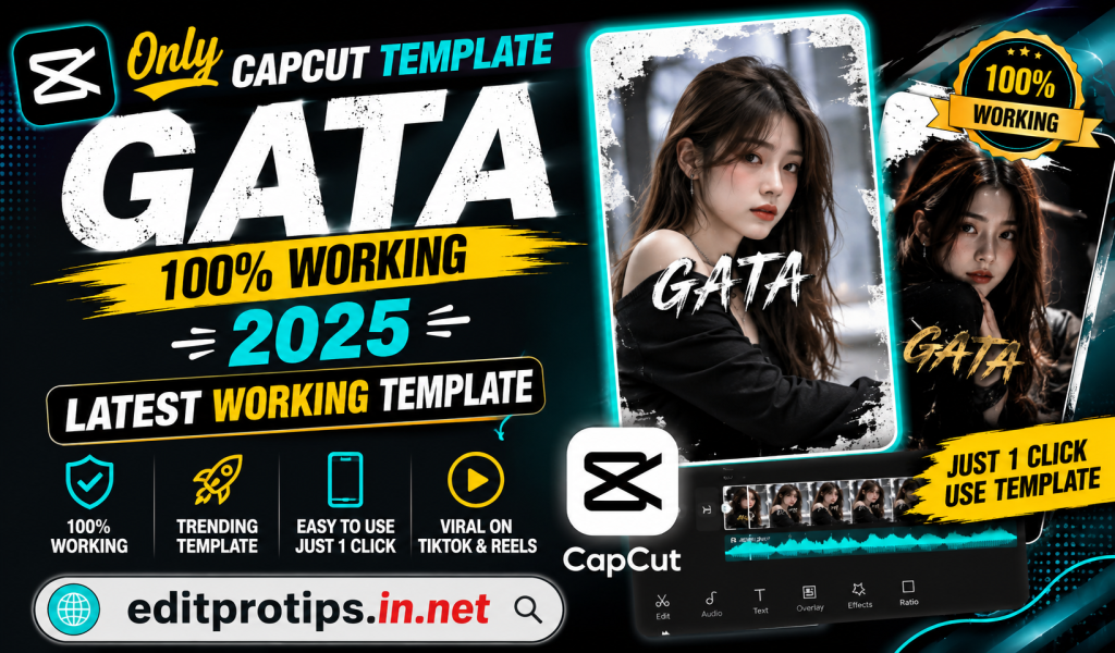 CapCut template promo with vibrant design