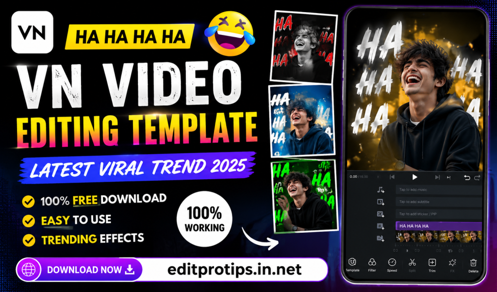Vibrant VN video editing template promo