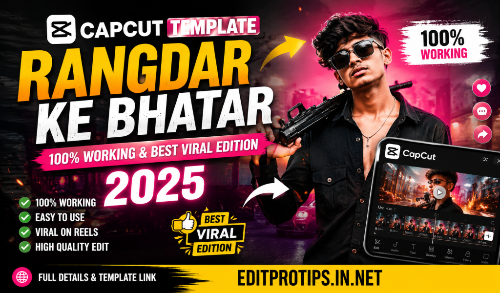 Viral CapCut template promo graphic