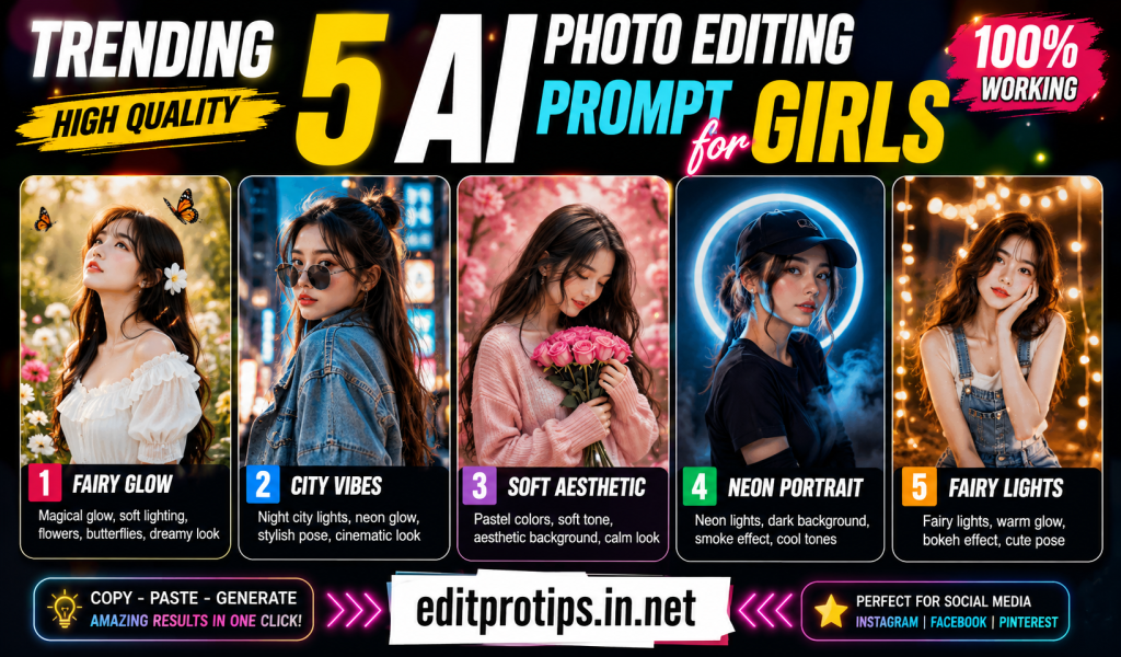 AI photo editing prompts for girls