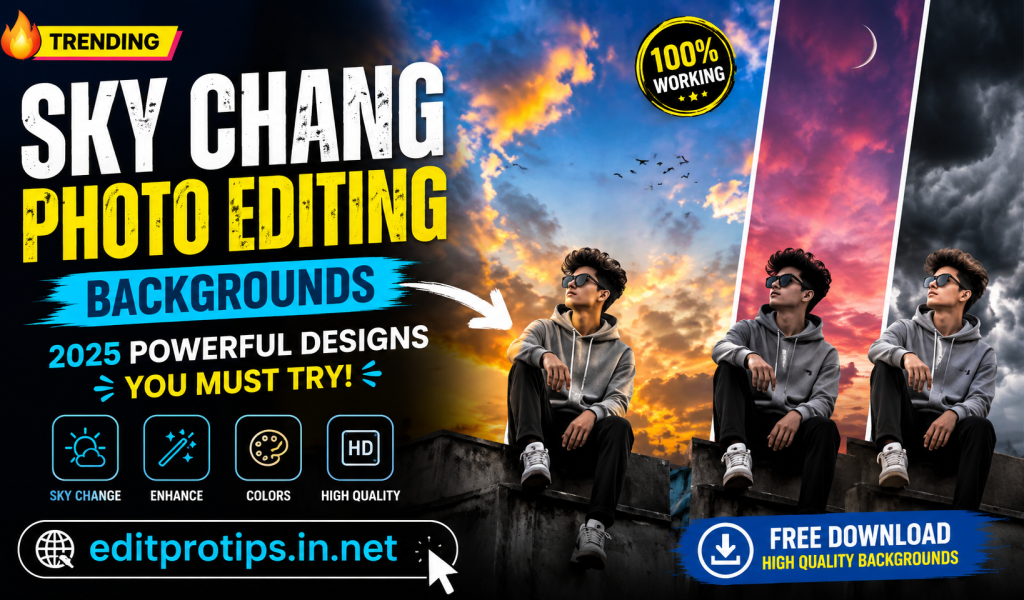 Sky change photo editing tutorial