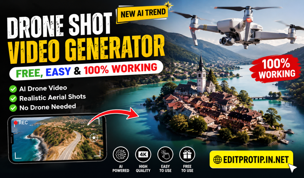 Drone video generator promotional graphic