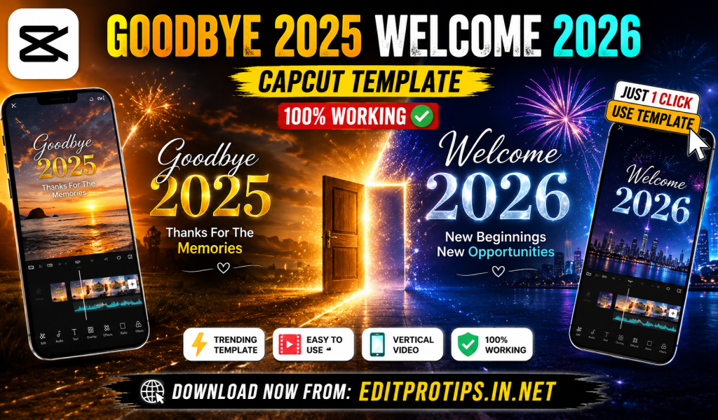 Goodbye 2025, welcome 2026 template