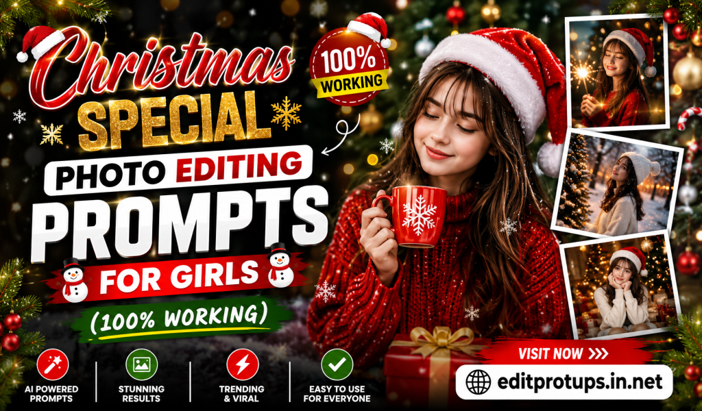 Christmas photo editing prompts for girls