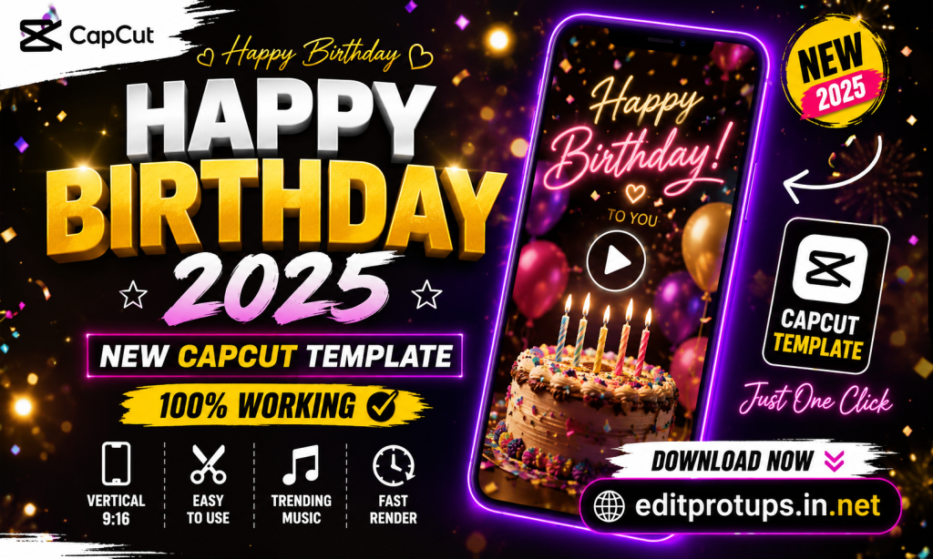 CapCut birthday template promotion