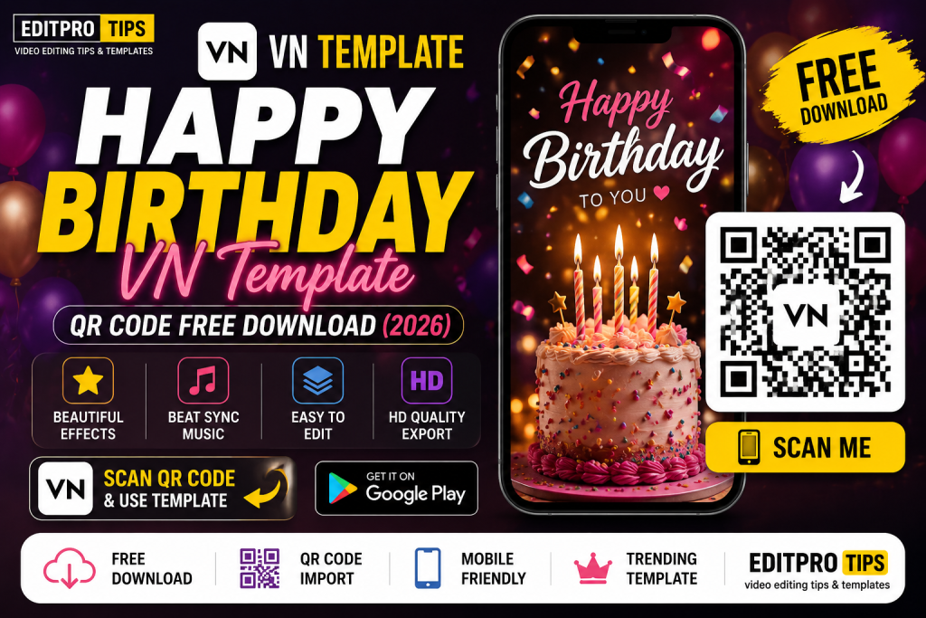 Happy Birthday VN Template QR Code